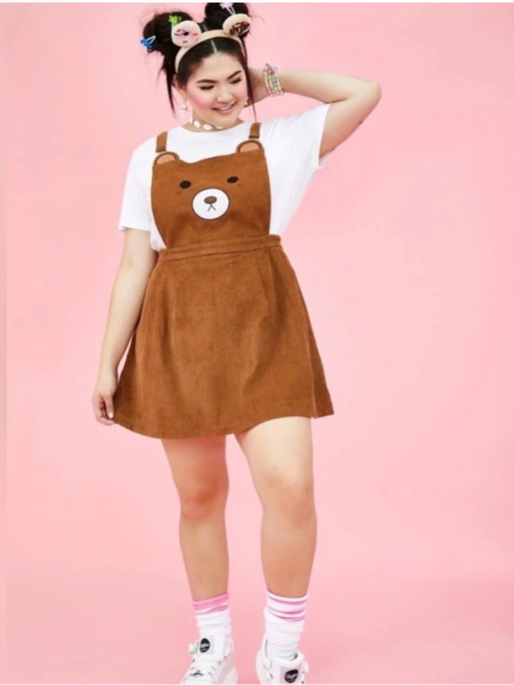 Dolls Kill: Sugar Thrills Plus BB Bear Pinafore Dress 3XL